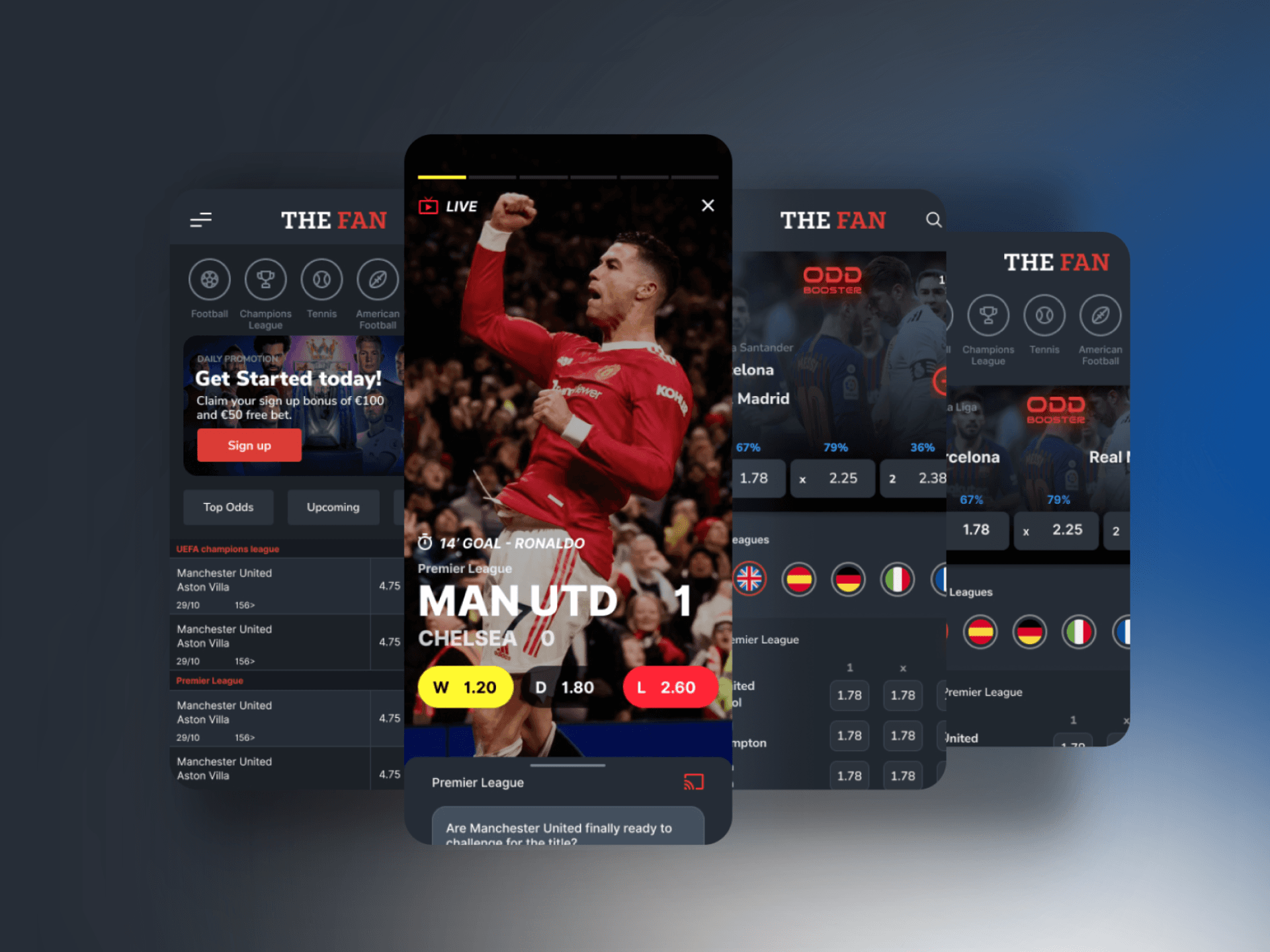 Sportsbook Mobile App. — Mobile Design for The Fan by tilldawn® Studio